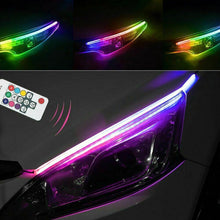 2X 60CM RGB Remote Control LED Sequential Daytime Running Headlight DRL Strip