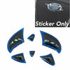 Gloss Gel Coat Vinyl Steering Wheel Emblem Filler Insert Sticker Blue For Toyota