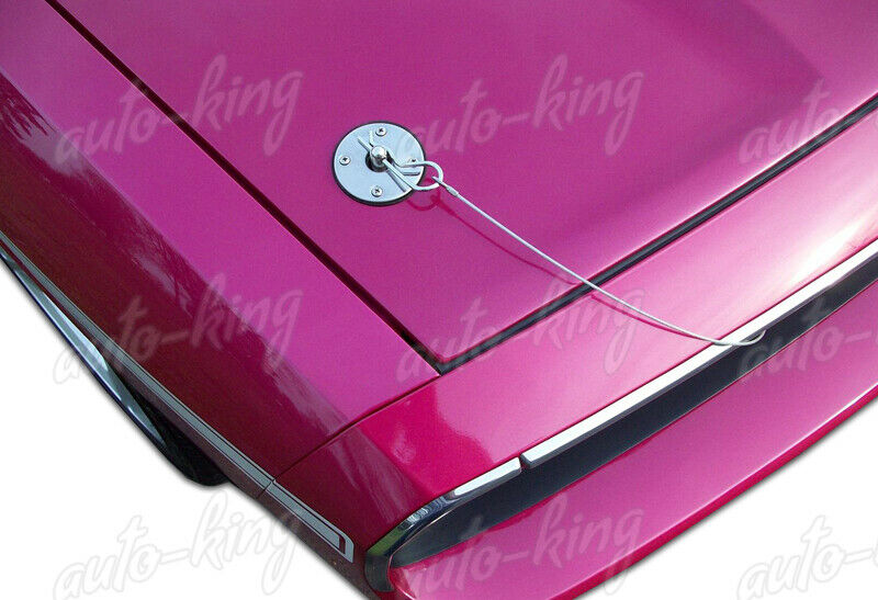 RACING APPEARANCE STAINLESS STEEL MOUNT HOOD PIN PLATE BONNET LOCK KIT UNIVERSAL