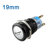 1x 19mm Momentary BLUE LED Marine Car Stainless Horn Push Button Light Switch