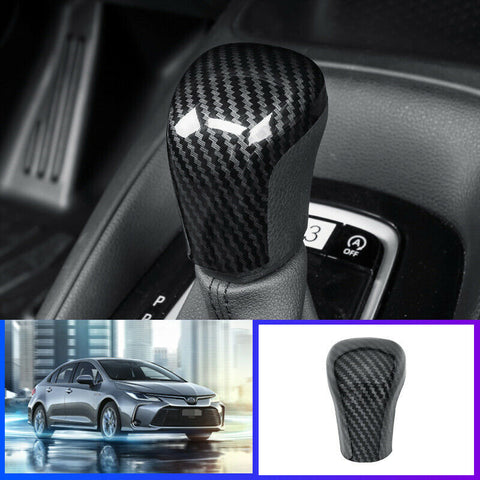 For Toyota Corolla 2019 2020 ABS Carbon fiber car Gear shift knob cover trim