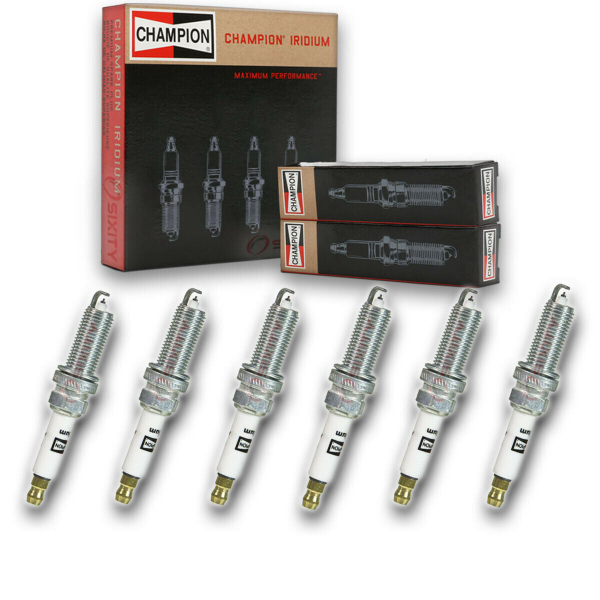 6 pc Champion 9412 Iridium Spark Plugs REA9WYPB4 - Pre Gapped Ignition zw