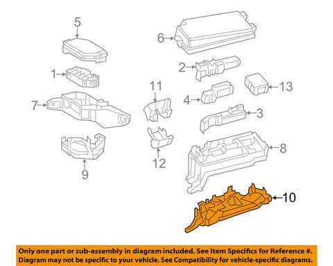 TOYOTA OEM 16-18 Prius 1.8L-L4 Fuse Relay-Lower Cover Left 8266347070