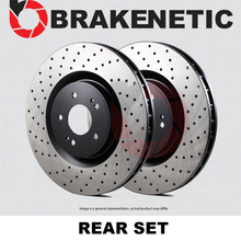 [REAR SET] BRAKENETIC PREMIUM Cross DRILLED Brake Disc Rotors BNP44207.CD