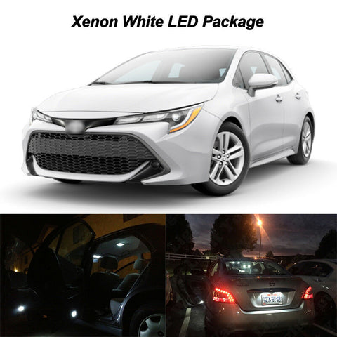 8 x White LED Interior Package License Plate Light For 2019 2020 Toyota Corolla