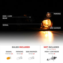 2003-2004 Subaru Forester XT XS [Factory Style] Headlights Lamps Replacement SET