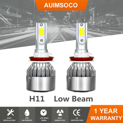 2pc H11 LED Headlight Bulb Low Beam For Honda Civic 2014-2019/Accord 2008-2018