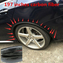 Car Fender Carbon Fiber Extension Wheel Eyebrow Strip Protector Lip Universal