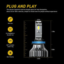 AUXITO H11 H8 H9 LED Headlight 9000LM HID White Light Kit Low Beam Bulbs 6000K