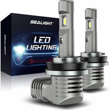 2X SEALIGHT S2 H11/H8/H9 LED Headlight Bulbs 6000K White LED Low Beam/Fog Light