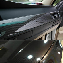 7D Car Interior Accessories Panel Black Carbon Fiber Vinyl Wrap Sticker 12"x60"