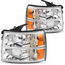 Headlights Assembly for 2007-2014 Chevy Silverado 1500 2500 HD 3500 HD Headlamps