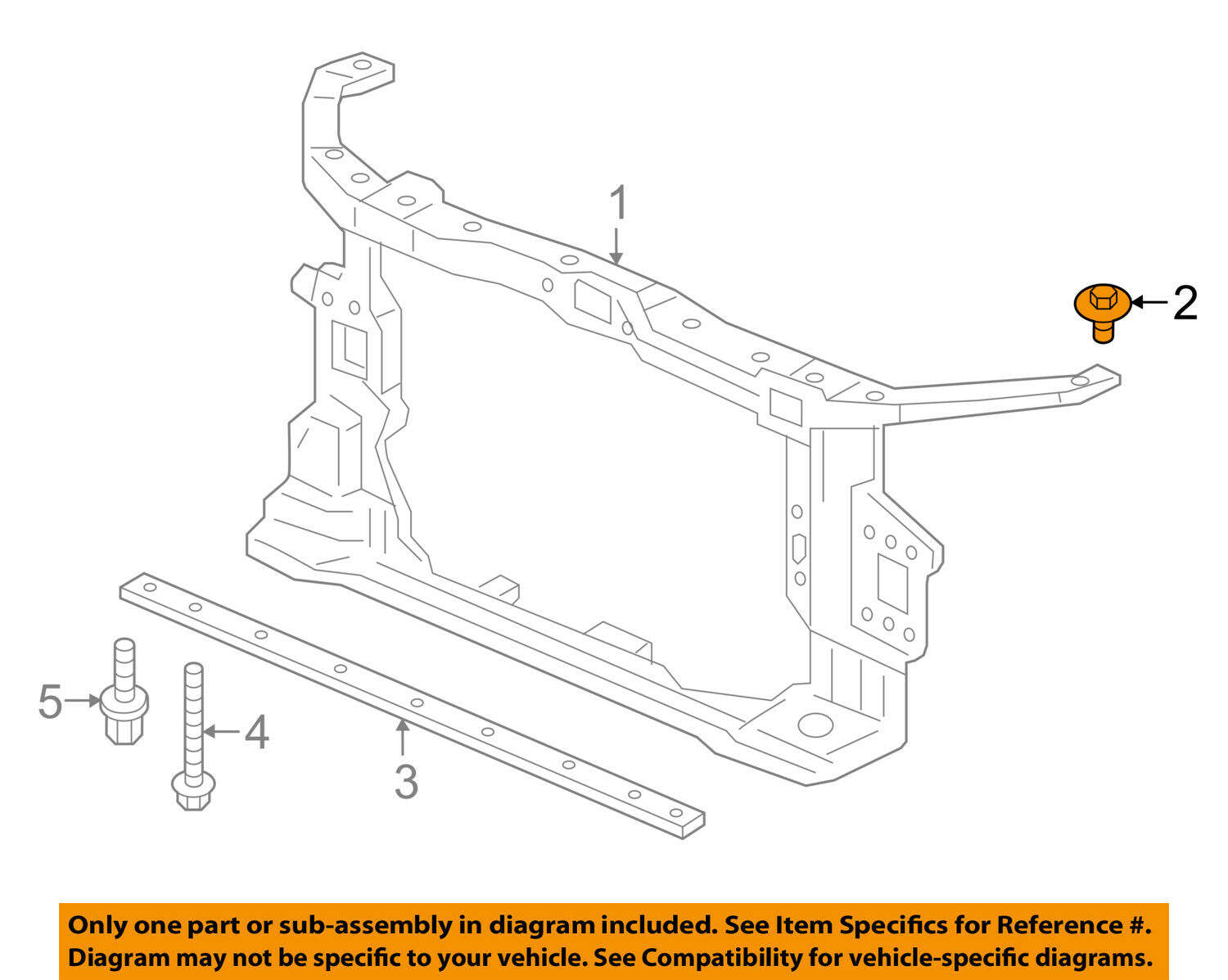 HONDA OEM 16-17 Civic-Radiator CCore Support Bolt 90101TBAA00