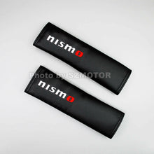 Premium Leather Car Seat Belt Cover Shoulder Pad Cushions Fits Nismo Motor Sport