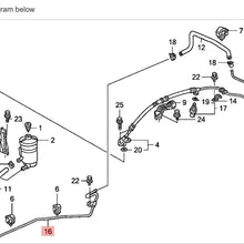 03-07 Accord 2.4 Power Steering Oil Return Pipe B Rack&pinion Line Hose Tube OEM