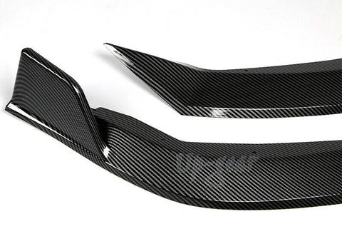 For 19-20 Toyota Corolla Carbon Style Front Body Kit Bumper Spoiler Lip 3PCS