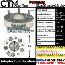 4PC 1.5" THICK 5x4.5" | 5x115mm 82MM C.B. WHEEL SPACER ADAPTER FIT NISSA MODEL