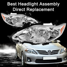 For 2011 2012 2013 Toyota Corolla Chrome Headlights Headlamps Pair Left+Right