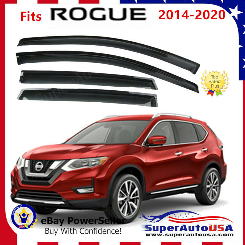 OEJDM Window Vent Visors Sun Rain Wind Deflectors Fit Nissan Rogue 2014-2019