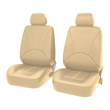 US Luxury Leather Car Seat Cover 2PCS Auto Interior SUV Front Cushion Set Beige