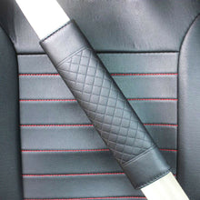 2x Car Safety Belt Covers PU Leather Seat Belt Shoulder Pad Black Accessories