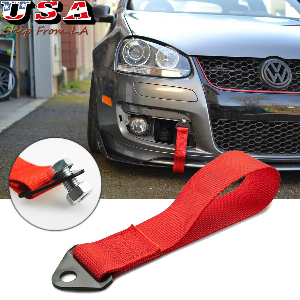 Universal Red Front Rear Bumper JDM Sports Racing High Strength Racing Tow Strap