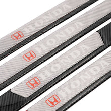 4PCS Carbon Fiber Car Door Scuff Sill Cover Panel Step Protector For Honda