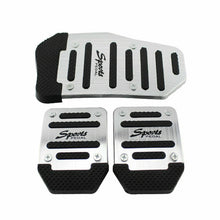 1 Set/3Pcs Universal Car Clutch Brake Foot Pedals Cover Treadle Non-Slip Silver