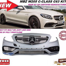Benz W205 2015-18 C-Class C63 AMG Style Front Bumper Cover with Sensor