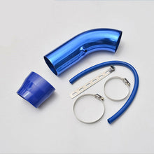 Air Intake Kit Blue Pipe Diameter 3" +Cold Air Intake Filter + Clamp+Accessories