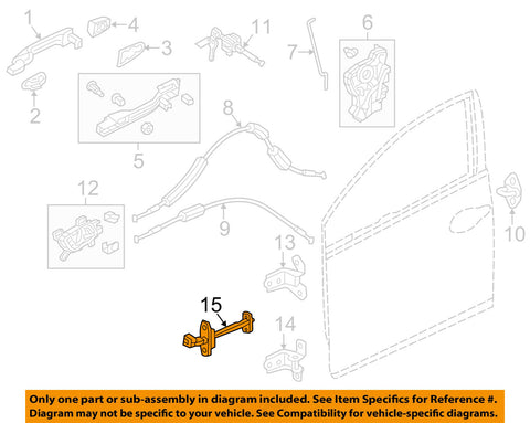 HONDA OEM 16-17 Civic Front Door-Check Strap Right 72340TBAA01