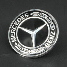 Mercedes Benz Hood Black Flat Laurel Wreath Badge 57mm Emblem OEM 0008171701