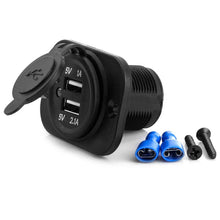 3.1A Dual USB Port Charger Socket Outlet 12V LED for Motorcycle Car Universal