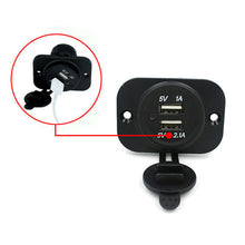 3.1A Dual USB Port Charger Socket Outlet 12V LED for Motorcycle Car Universal