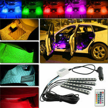 Universal Car RGB LED Light Dash Floor Foot Strip Lights Decorative Lamp