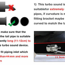 1*Turbo Sound Whistle Blow Off Valve Noise Simulator Muffler Tip Car 10.9*2.92cm