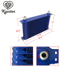 Universal Aluminum Allloy 10AN 13-Row Blue Trust Type Oil Cooler Relocation Kit