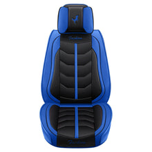 Fly5D 5-Seats Car Seat Covers Protector Universal Black+Blue Cushion Full Set US