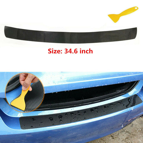 Car SUV Rear Bumper Sill/Protector Plate Carbon Fiber Cover Guard Moulding Trim