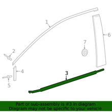 Genuine Toyota Belt Molding 75740-12580