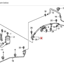 03-07 Accord 2.4L Power Steering High Pressure Feed Hose Pipe Line From Pump OEM