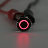 1x 12mm 12V 4Pin Red Angel Eye LED Metal Push Button Switch Momentary ON/OFF