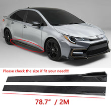 78.7" Side Skirts Rocker Panel Splitter Lips Black For Toyota Corolla 1987-2021