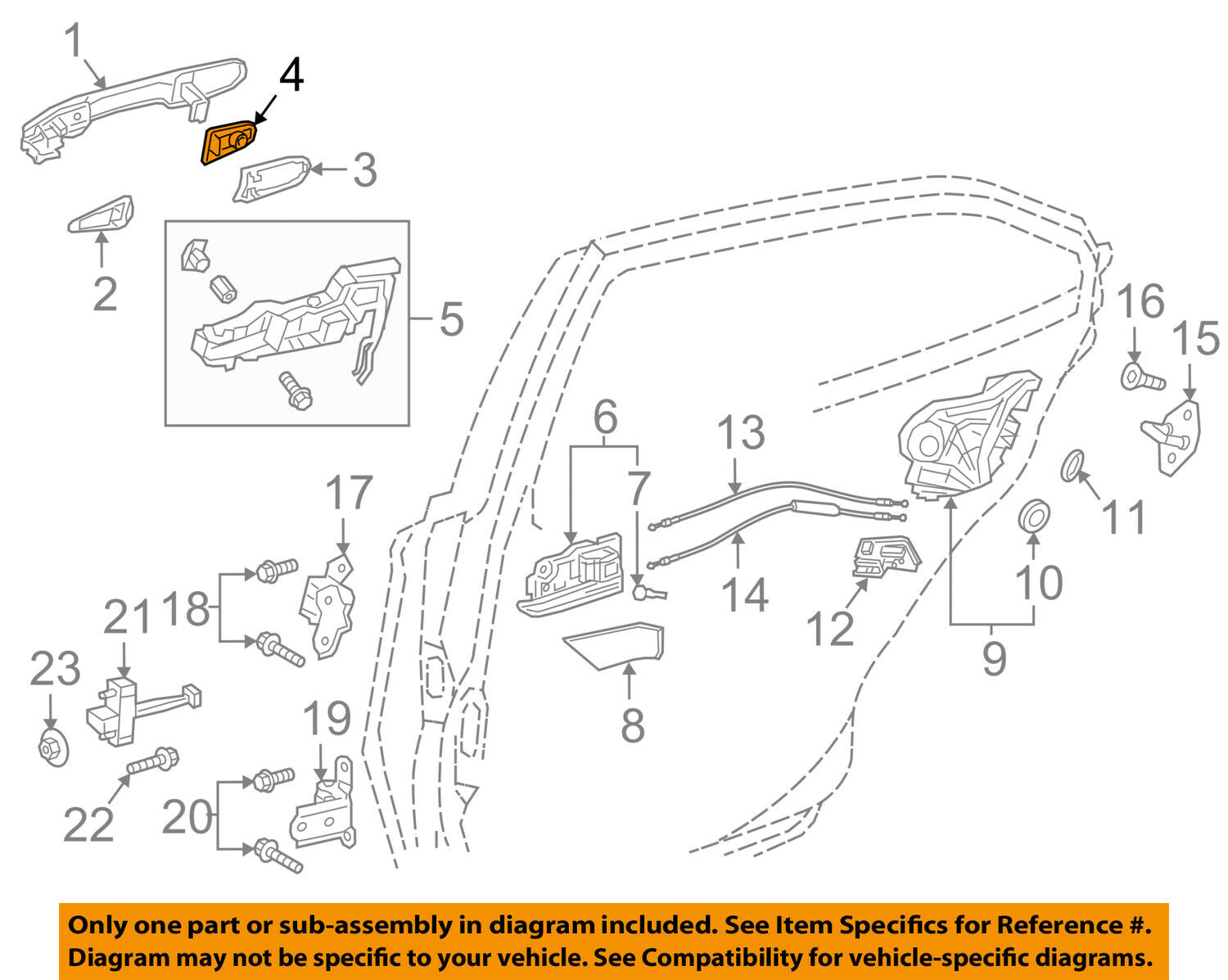 TOYOTA OEM 2018 Camry Lock Hardware-Rear Door-Cover 6922706100