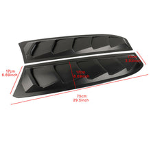 For Honda Civic 2016-2020 ABS Black Rear Side Window Louver Scoop Cover 2PCS