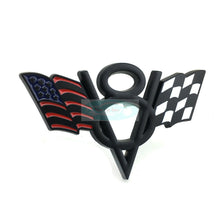 Black V8 American US USA United State Chrome Metal Front Emblem Badge For Toyota