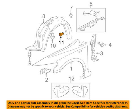 HONDA OEM-Fender Liner Splash Shield Push Clip Retainer Blind Rivet 90682SEA003