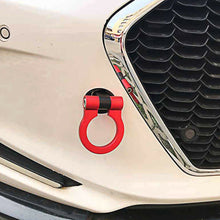 Car Red Ring Track Racing Tow Hook Look Decoration ABS Plastic Universal