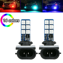 2X 16 Color 881 5050 RGB LED 12SMD Car Headlight Fog Lights Lamp Bulb + Remote