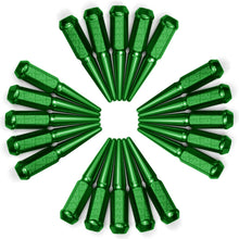 20 Spike Lug Nuts 12x1.25 fits Q50 Nissan Maxima GT-R Sylivia Subaru WRX Green